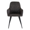 HARBO DINING ARMCHAIR DARK GREY MICROFIBER/BLCK LEGS Art: 1001162 - Image 2