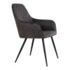 HARBO DINING ARMCHAIR DARK GREY MICROFIBER/BLCK LEGS Art: 1001162 - Image 3