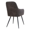 HARBO DINING ARMCHAIR DARK GREY MICROFIBER/BLCK LEGS Art: 1001162 - Image 4