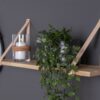 FORNO SHELF IN NATURAL OIL WITH BROWN LEATHER STRAPS 120x20cm ART: 4292001 - Image 2