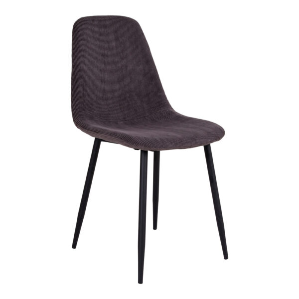 *STOCKHOLM CHAIR D.GREY CORDUROY W/BLACK LEGS ART: 1001123