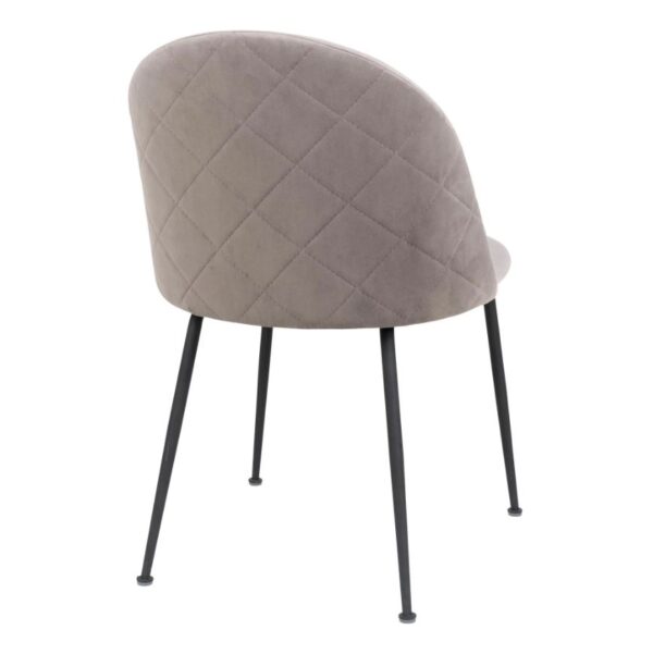 GENEVE DINING CHAIR IN VELVET GREY W.BLACK LEGS HN1213 ART: 1001257 - Image 3
