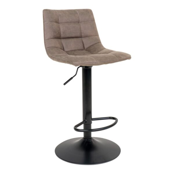 MIDDELFART BARSTOOL LT. BROWN MICROFIBER/BLCK BASE ART: 1001300