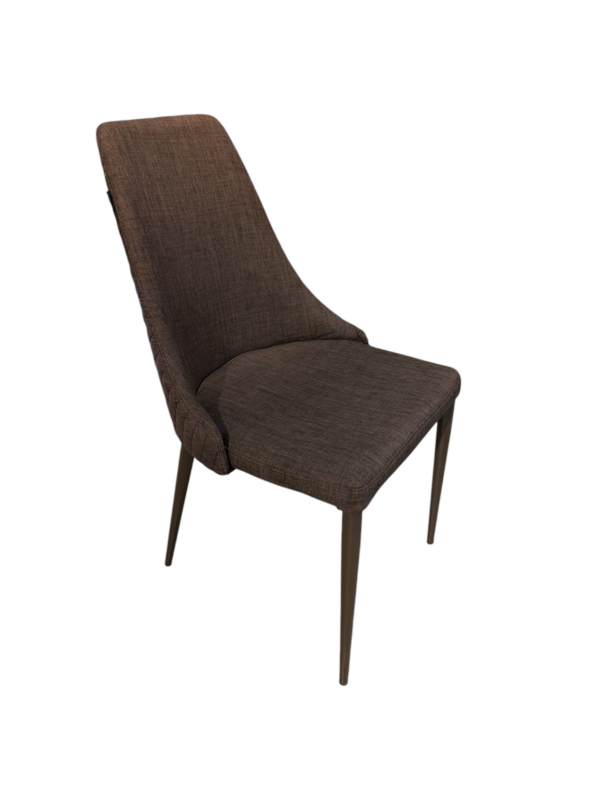 DINING CHAIR FABRIC BROWN(28)mesh Back+ BROWN G54 SAND LEGS RF720ABDC