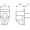 SISO SHELF SUPPORT CLEAR ART. 22.02.043 WITH 5mm PIN - Image 4