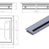 SISO CABLE DESK FITTING RUMBA  ALUMINIUM W/LID & BRUSH 80X276X24mm ART.25.20.345 - Image 4