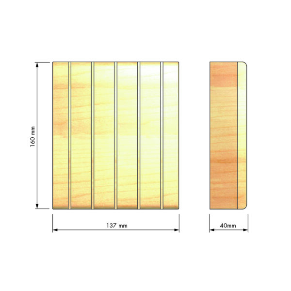 WOODEN KNIFE HOLDER BLOCK 137X40X160mm ART: 32811601 - Image 2