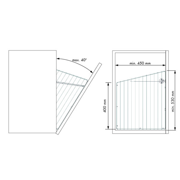 LAUNDRY TILT BASKET CHROME 450mm  ART: 38085014 395 X 500 X420mm - Image 3