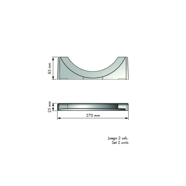 WHITE ENDS FOR PLASTIC DISH RACK 48111300 M&C ART: 48112300 - Image 2