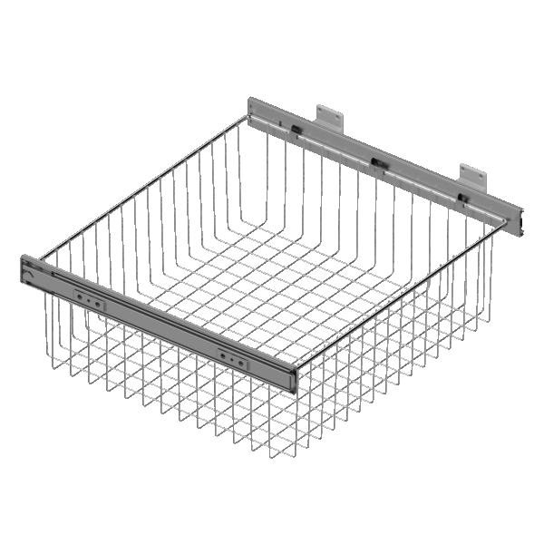 MULTIPLE USE BASKET CHROME F/UNIT 350mm + FULL EXT. RUNNER ART: 38248014 - Image 2