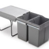 WASTEBIN BUILT IN  2X21lt MANUAL MOD.290 RP BASE UNIT 400mm