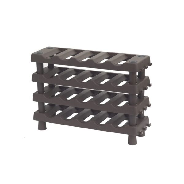 PLASTIC WINE RACK 4 SHELVES W715XD220XH495mm ART: D+ 70234