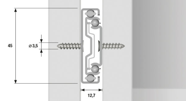 DRAWER SLIDE SIDE MOUNT 300mm 30KG Full Extention SOFT CLOSE Art.  I0825/SC/300 - Image 3