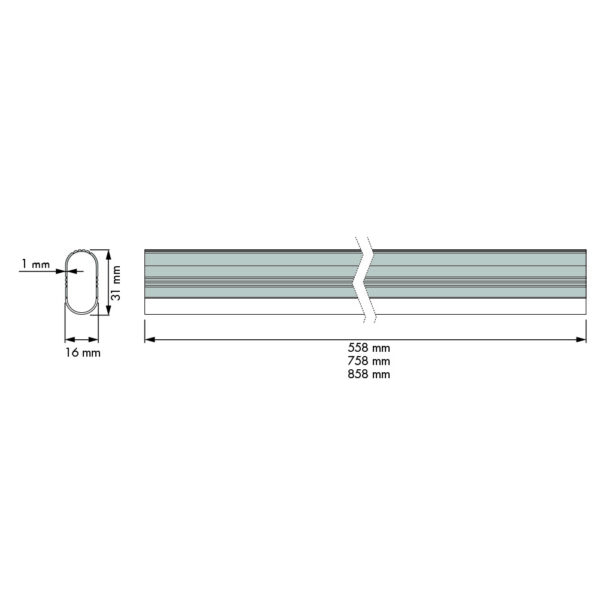 *CLOTHES BAR WITH LED LIGHT L858mm ALU (WITH SENSOR) 46016514 - Image 3