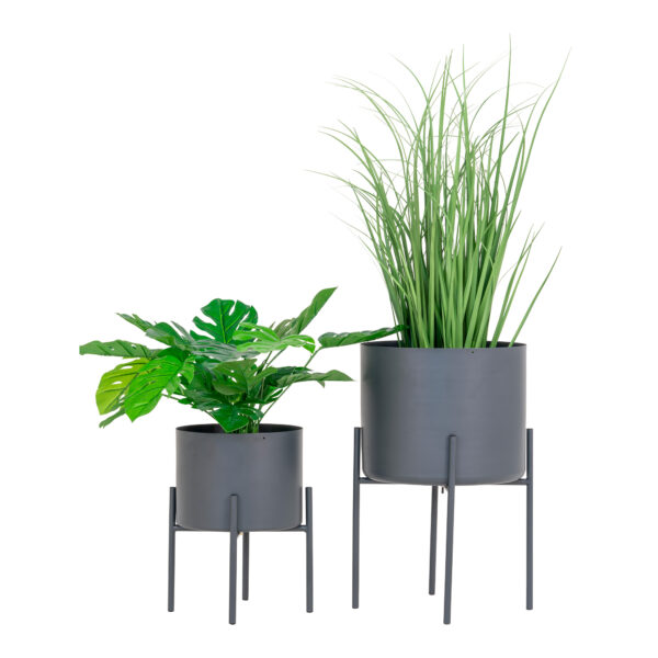 PAVIA FLOWERPOTS X2 GREY ART: 9001175 - Image 2