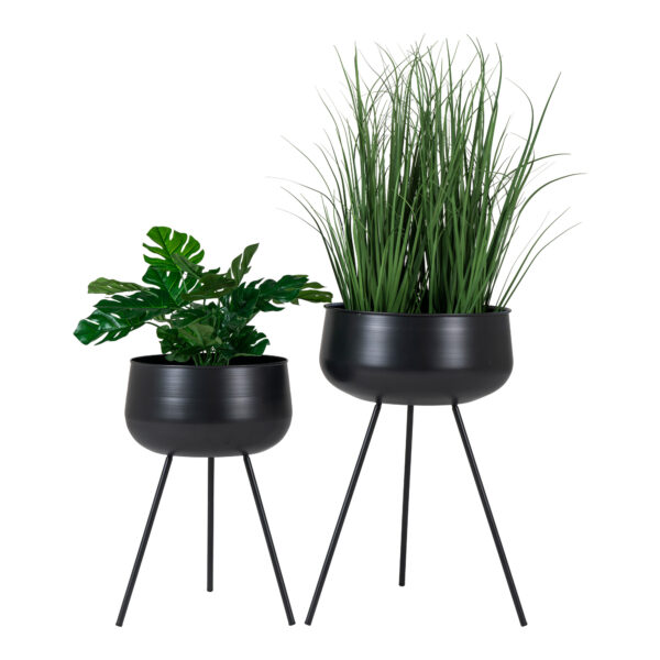 ARDOLA FLOWERPOTS X2 BLACK ART: 9001170 - Image 2