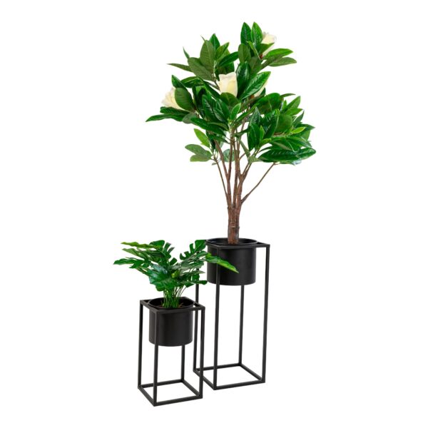 MARLA FLOWERPOTS X2 BLACK ART: 9001115