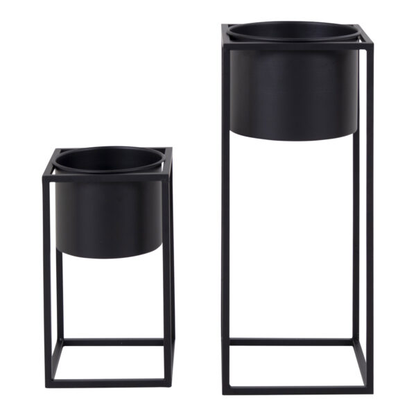 MARLA FLOWERPOTS X2 BLACK ART: 9001115 - Image 2