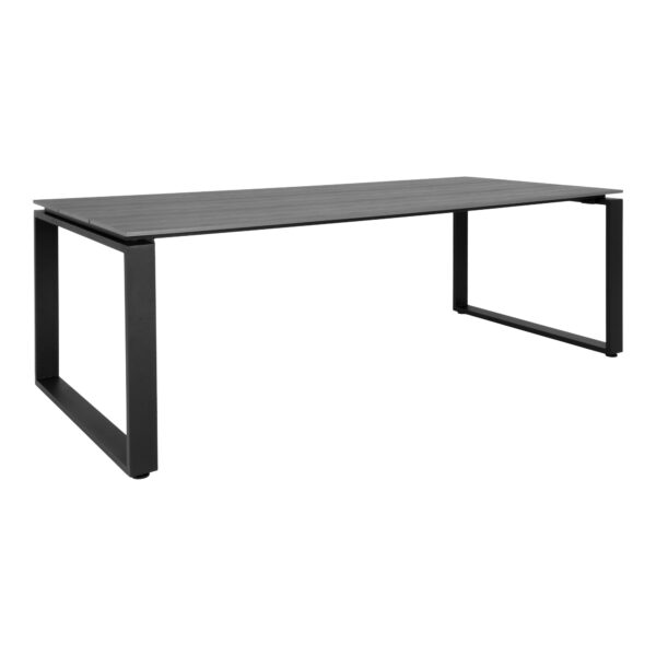 DENVER TABLE 220x100cm GREY POLYETHYLENE (PE) TOP & BLACK ALU. LEGS ART: 7501022