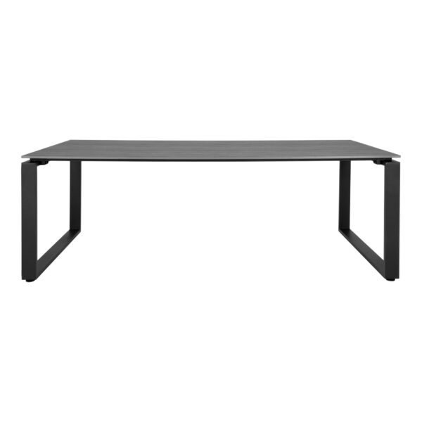 DENVER TABLE 220x100cm GREY POLYETHYLENE (PE) TOP & BLACK ALU. LEGS ART: 7501022 - Image 2