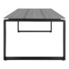 DENVER TABLE 220x100cm GREY POLYETHYLENE (PE) TOP & BLACK ALU. LEGS ART: 7501022 - Image 3