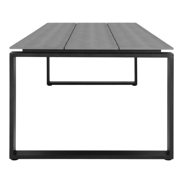 DENVER TABLE 220x100cm GREY POLYETHYLENE (PE) TOP & BLACK ALU. LEGS ART: 7501022 - Image 3