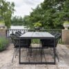 DENVER TABLE 220x100cm GREY POLYETHYLENE (PE) TOP & BLACK ALU. LEGS ART: 7501022 - Image 5