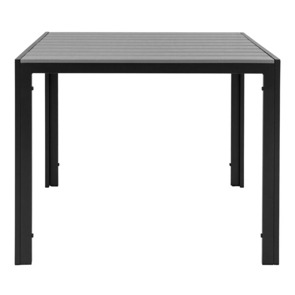 COLORADO GARDEN TABLE 90x90cm IN GREY NONWOOD TOP & BLACK LEGS ART: 7501050 - Image 2