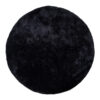 ROUND 120cm Dia 'FLORIDA' POLYESTER RUG BLACK ART: 3981170