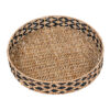 NERJA TRAY IN SEAGRASS BLACK/NATURE ROUND 38cm 4601035
