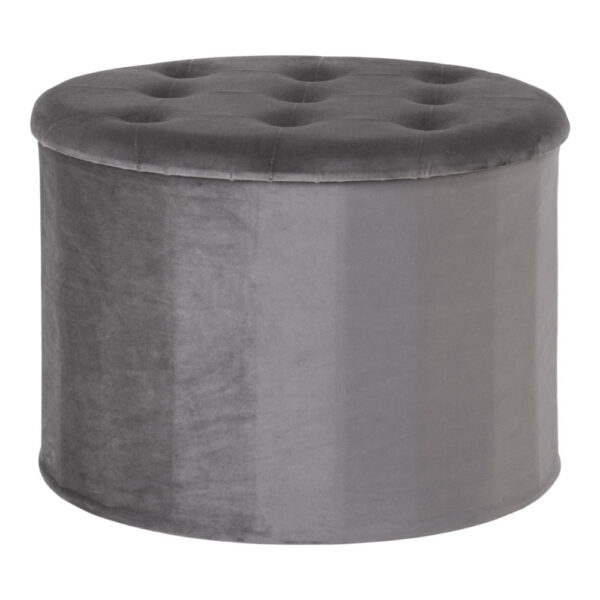 TURUP LARGE POUF WITH STORAGE DARK GREY VELVET ART:1504060