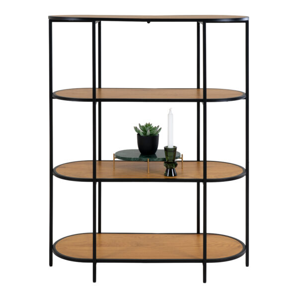 VITA OVAL BLACK/OAK  SHELF x4 (110X85X36cm)  ART: 3001155