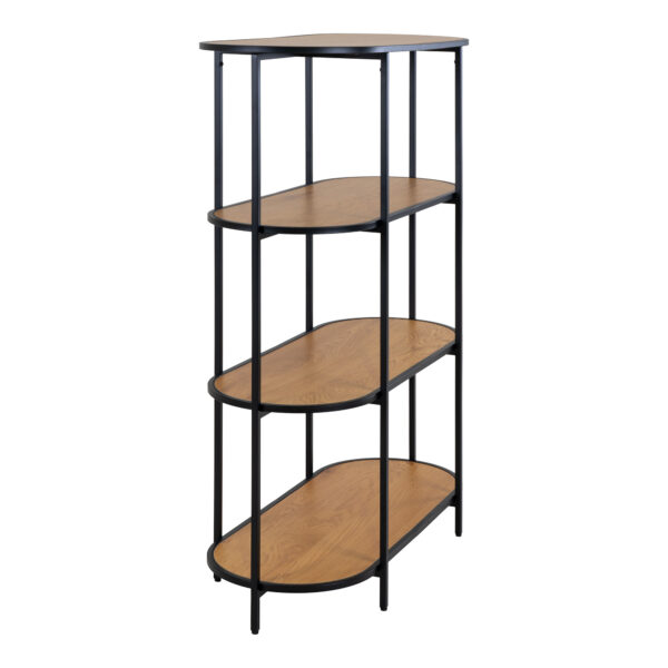 VITA OVAL BLACK/OAK  SHELF x4 (110X85X36cm)  ART: 3001155 - Image 2