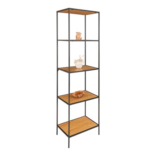 VITA BLACK FRAME & OAK LOOK TOP SHELVES (51 X 36 X 170cm) ART: 3001075