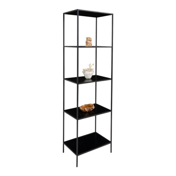 VITA SHELF WITH BLACK FRAME AND 5 BLACK SHELVES 51X36X170cm ART Art: 3001070