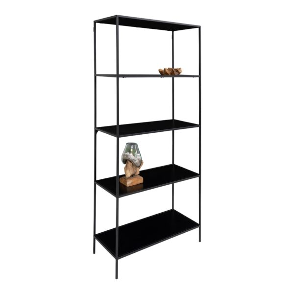 VITA SHELF WITH BLACK FRAME AND 5 BLACK SHELVES 80X36X170cm ART: 3001100