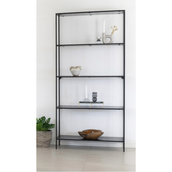 VITA SHELF WITH BLACK FRAME AND 5 BLACK SHELVES 80X36X170cm ART: 3001100 - Image 3