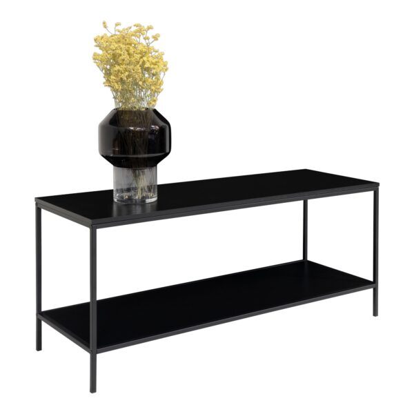 VITA TV STAND WITH BLACK FRAME AND 2  BLACK SHELVES 100X36X45cm ART: 2501030