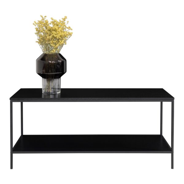 VITA TV STAND WITH BLACK FRAME AND 2  BLACK SHELVES 100X36X45cm ART: 2501030 - Image 2