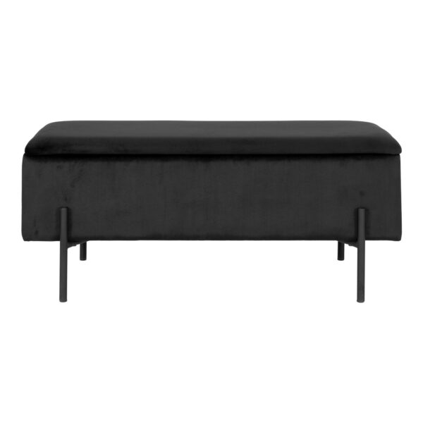 WATFORD BENCH BLACK VELVET WITH STORAGE HN1207 ART: 1409060 - Image 2