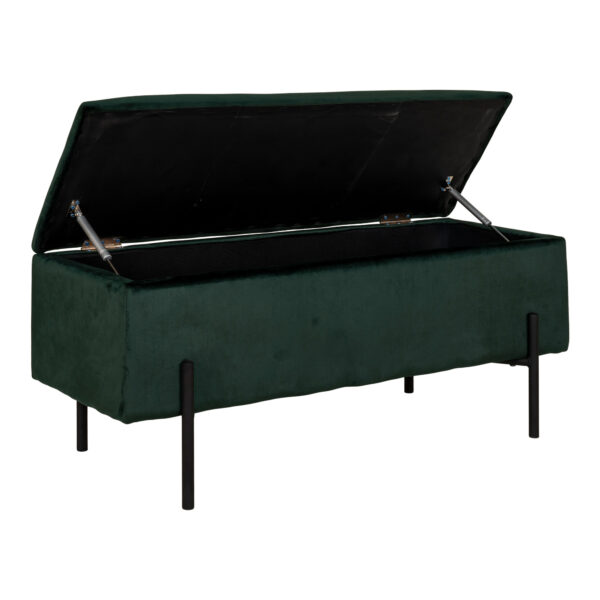 WATFORD BENCH GREEN VELVET WITH STORAGE HN1206 ART:1409070