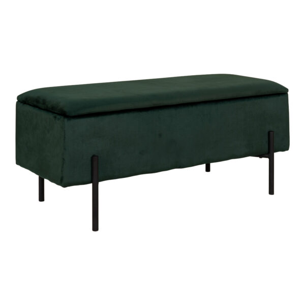 WATFORD BENCH GREEN VELVET WITH STORAGE HN1206 ART:1409070 - Image 2