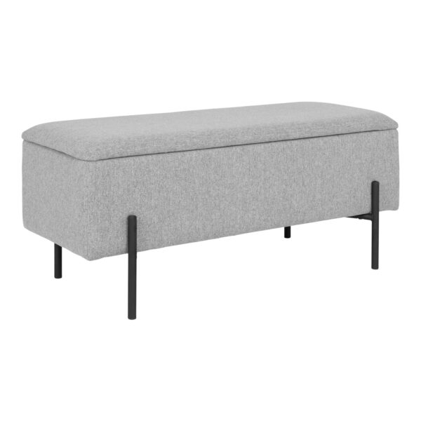 WATFORD BENCH LIGHT GREY FABRIC WITH STORAGE ART: 1409050 - Image 2