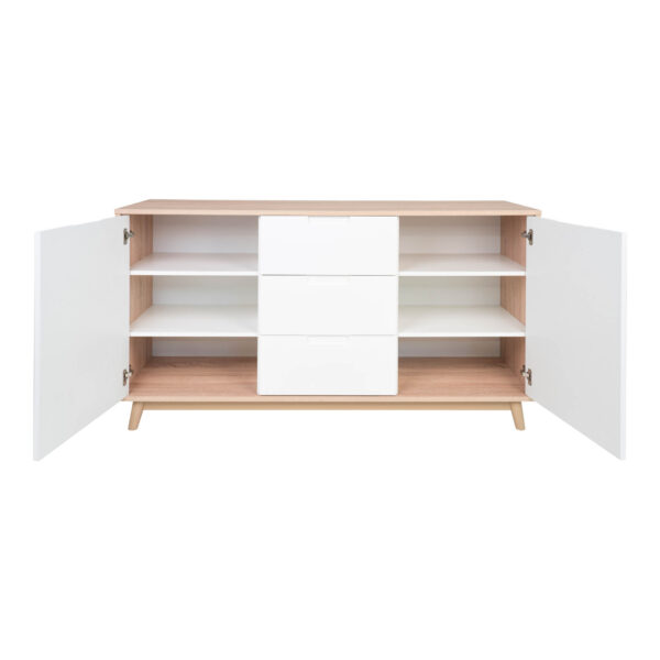 COPENHAGEN SIDE BOARD IN WHITE AND NATURAL 150X45X86cm ART: 3101002 - Image 2