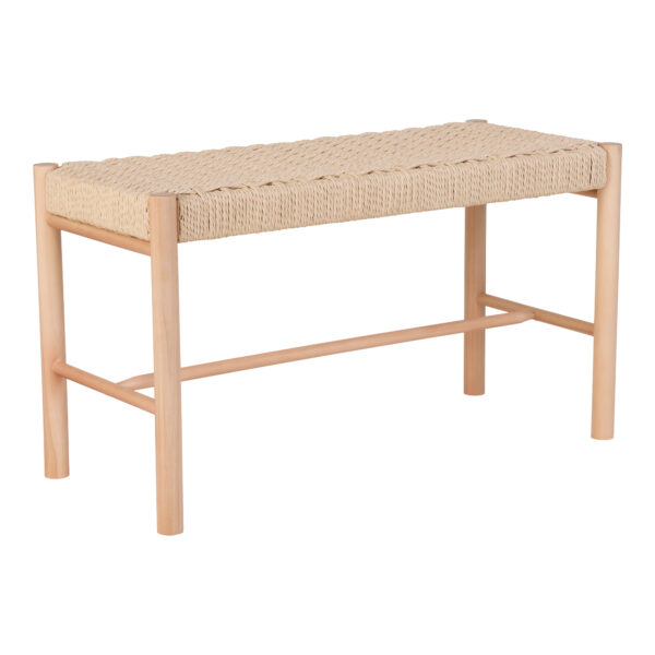 ABANO BENCH IN POPPEL AND NATURAL WEAVING SEAT 35x80x45cm Art: 1409080