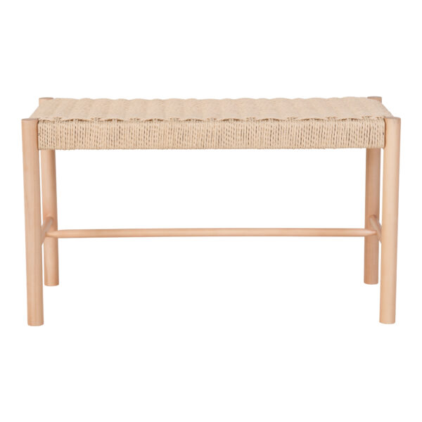 ABANO BENCH IN POPPEL AND NATURAL WEAVING SEAT 35x80x45cm Art: 1409080 - Image 2