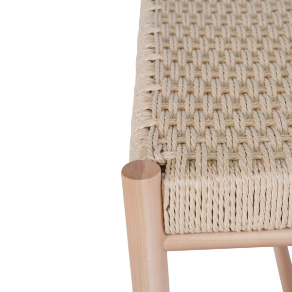 ABANO BENCH IN POPPEL AND NATURAL WEAVING SEAT 35x80x45cm Art: 1409080 - Image 3