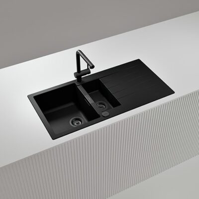 SCHOCK SINK SIGNUS CRISTADUR D150 PURO BLACK 1000X500mm [AUTO DRAIN] SIGD150084.15yr