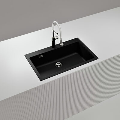 SCHOCK SINK SIGNUS CRISTADUR N100XL PURO BLACK 790X500mm [AUTO DRAIN] SIGN100084.15yr