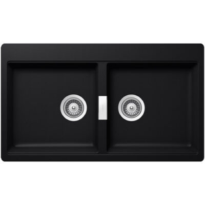 SCHOCK SINK HORIZONT CRISTADUR N200 PURO BLACK 860X500mm [AUTO DRAIN] TOPMOUNT HONN200084.15yr